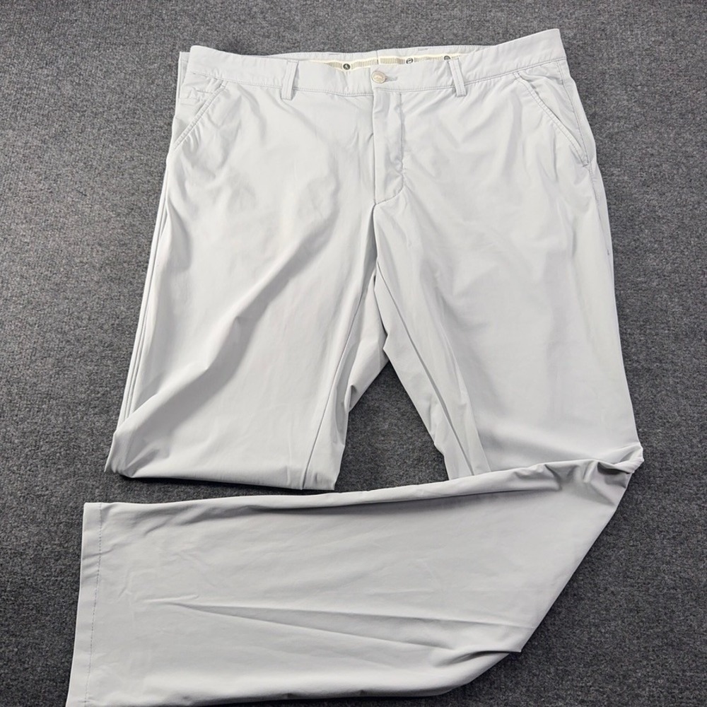 Ballin Atwater Modern Fit Performance Pants 38 Cloud Gray Golf Travel